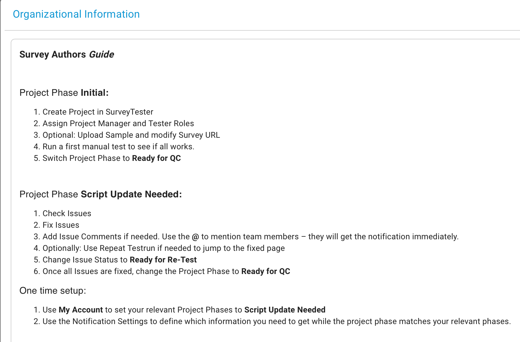 Der Block Organisationsinformationen auf dem Dashboard Platzhalter: Screenshot des Dashboards mit dem Block Organisationsinformationen, der zwei Rollen und ihre Texte auflistet